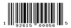 UPC barcode number 192615000565