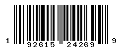 UPC barcode number 192615242699
