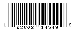 UPC barcode number 192802145499