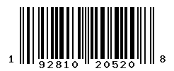 UPC barcode number 192810205208