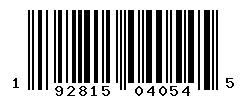 UPC barcode number 192815040545