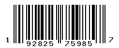 UPC barcode number 192825759857
