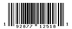 UPC barcode number 192877125181