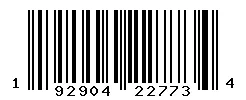 UPC barcode 192904227734
