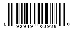 UPC barcode number 192949039880