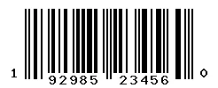 UPC barcode 192985234560