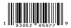 UPC barcode 193052050779