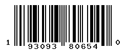 UPC barcode number 193093806540