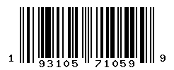 UPC barcode number 193105710599