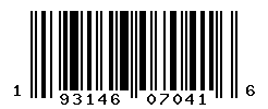 UPC barcode number 193146070416