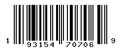 UPC barcode number 193154707069