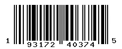 UPC barcode 193172403745