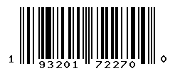 UPC barcode number 193201722700