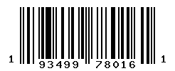 UPC barcode number 193499780161