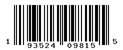 UPC barcode 193524098155
