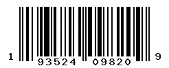 UPC barcode 193524098209
