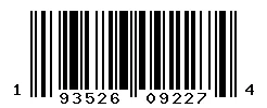 UPC barcode 193526092274