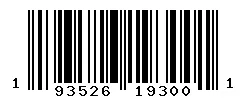 UPC barcode 193526193001
