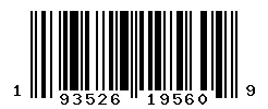 UPC barcode 193526195609