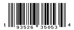 UPC barcode 193526350534