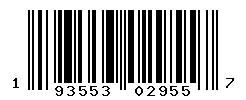 UPC barcode number 193553029557
