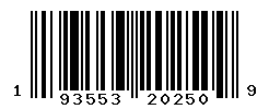 upc 193553202509 barcode image