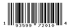 UPC barcode number 193599720104