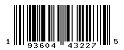UPC barcode number 193604432275