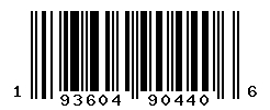 UPC barcode number 193604904406