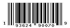 UPC barcode number 193624900709