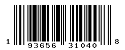 UPC barcode number 193656310408