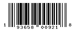 UPC barcode number 193658009218