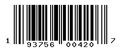 UPC 193756004207 barcode image