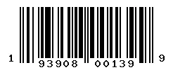 193908001399 barcode