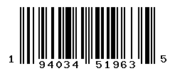 UPC barcode number 194034519635