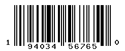 UPC barcode number 194034567650