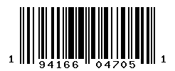 UPC barcode number 194166047051