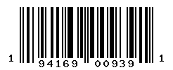 UPC barcode number 194169009391