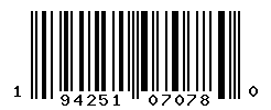 UPC barcode number 194251070780