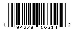 UPC barcode number 194276103142