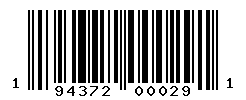 UPC barcode number 194372000291