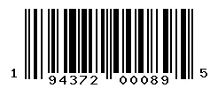 UPC barcode 194372000895