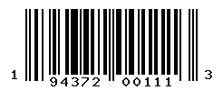 UPC barcode 194372001113