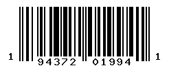 UPC barcode 194372019941