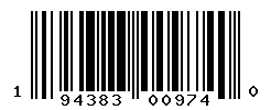 UPC barcode number 194383009740