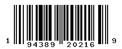 UPC barcode number 194389202169