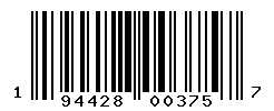 UPC barcode number 194428003757