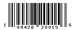 UPC barcode number 194428200156