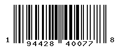 UPC barcode number 194428400778