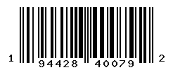 UPC barcode number 194428400792